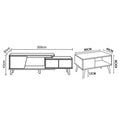 SET NAELIS TV KOMODA 120+80 CM + CANOPIA KLUB STO DNEVNI
