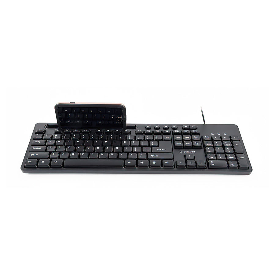 Tastatura GEMBIRD sa postoljem za mobitel