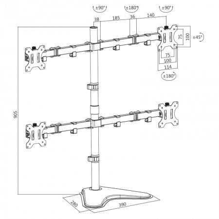 Logilink nosač za cetiri monitora BP0046 do 32"