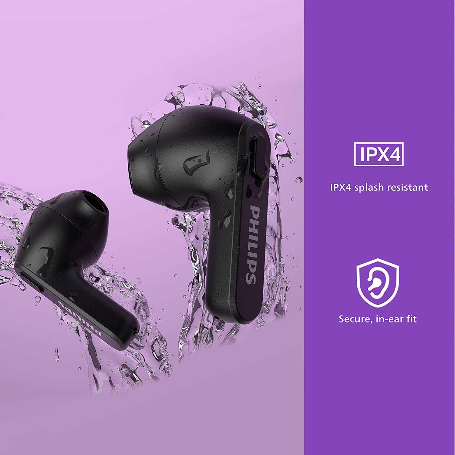 Bluetooth slušalice Philips Crne