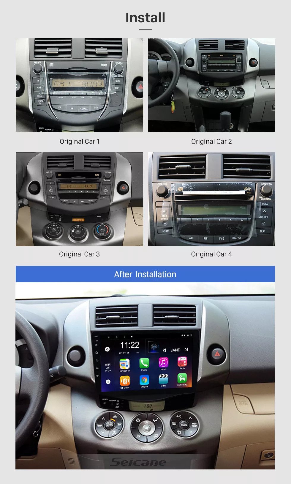 TOYOTA RAV4 RAV 4 ANDROID MULTIMEDIA 9" GPS