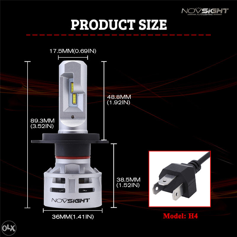 LED Sijalice N9 A386 Novsight H4 H7 H8 H9 H11