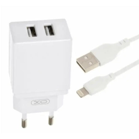 Powerbank XO 2 port Charger L75 Lightning cable