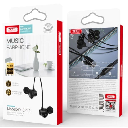 Slušalice XO In-Ear Music EP42 Black Type-C