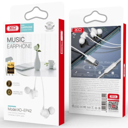 Slušalice XO In-Ear Music EP42 White Type-C