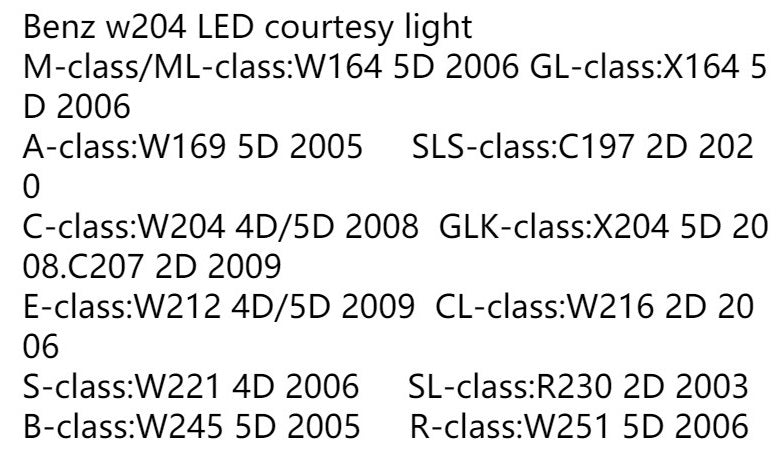 LED Paneli Svjetlo za enterijer Mercedes W204