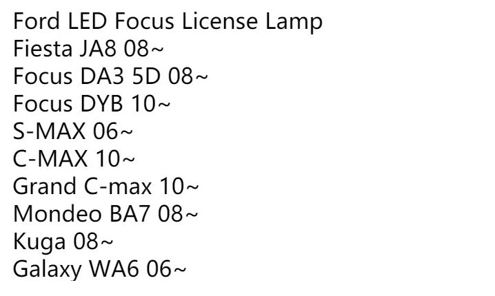 LED Paneli Svjetlo za tablicu Ford Focus DA3