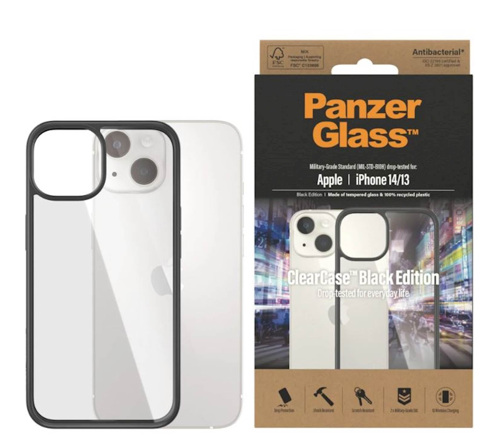 Maska Maskica PanzerGlass iPhone 14/13 Crna