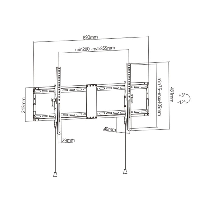 Zidni Nosač za TV GEMBIRD WM-90T-01 43”-90”