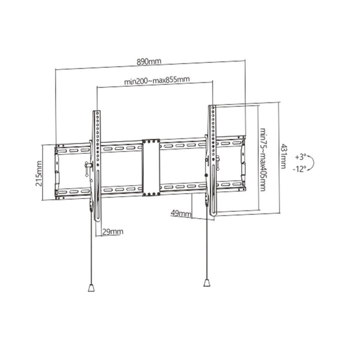 Zidni Nosač za TV GEMBIRD WM-90T-01 43”-90”