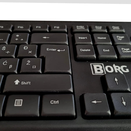Tastatura BORG KB03 USB BiH Crna Vodootporna