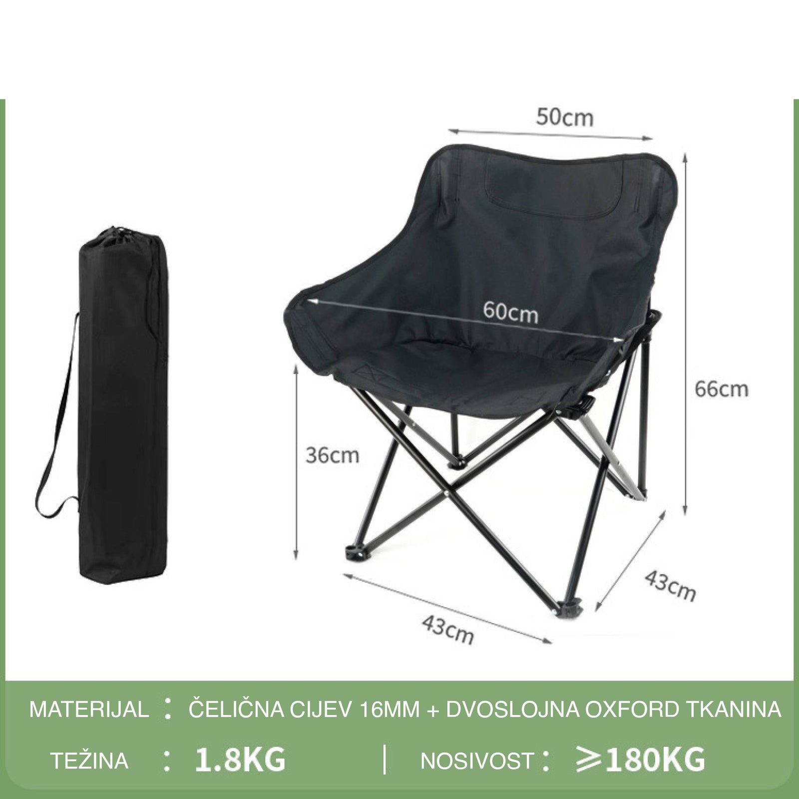 KAMPING COMBO - 4x STOLICE + VELIKI STOL
