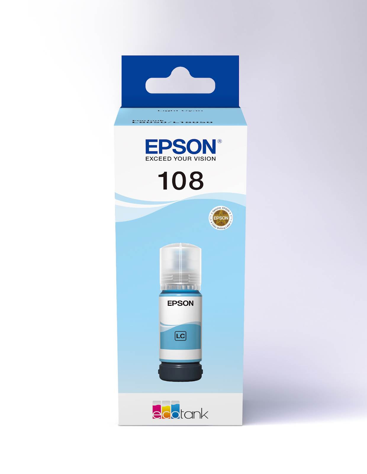 Tinta Epson 108 Light Cyan EcoTank L8050/L18050