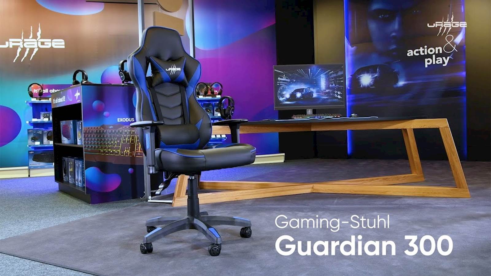 Gaming Stolica Urage GUARDIAN 300 Crno-Plava