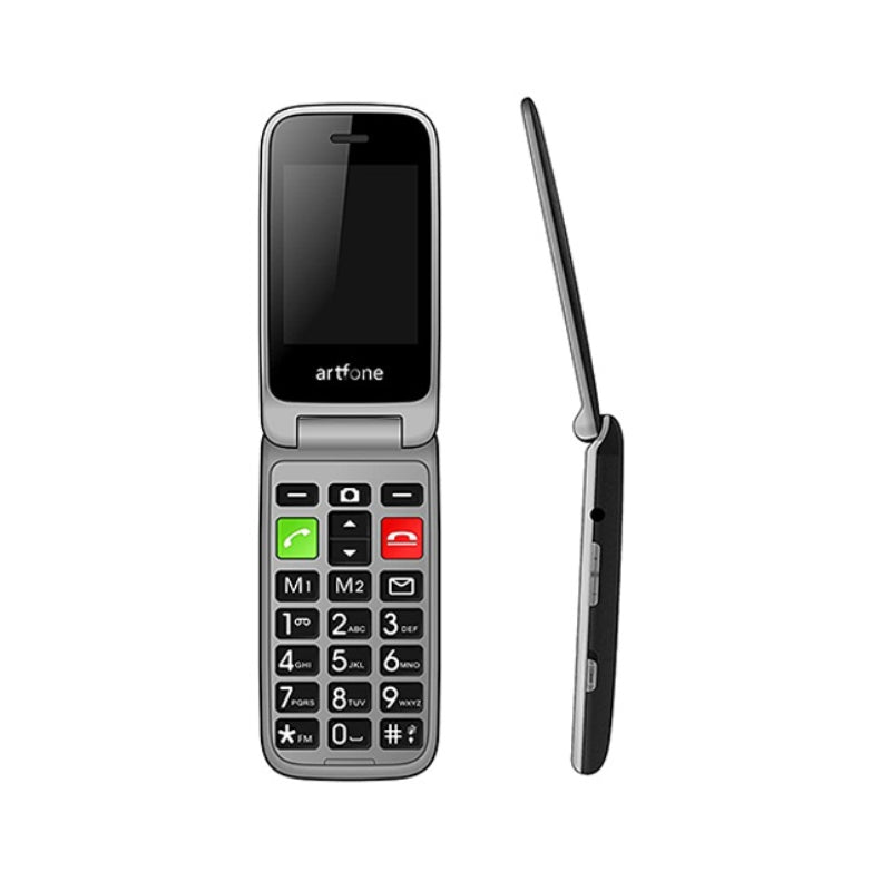 Telefon na tipke Artfone CF241A preklop Crni