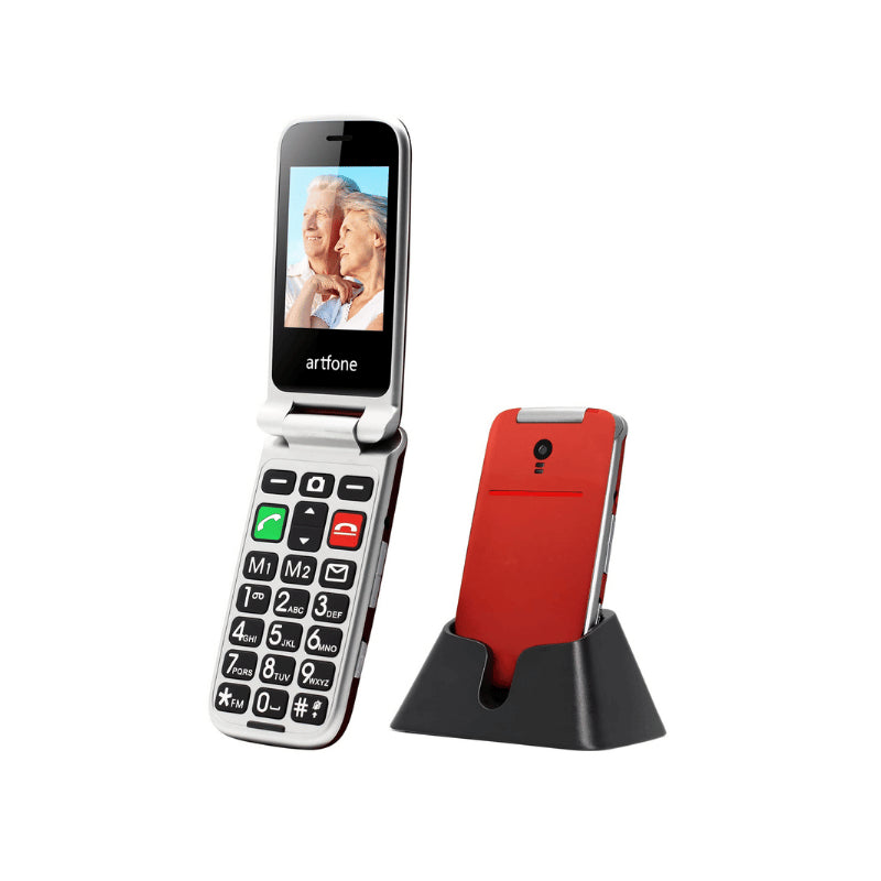 Telefon na tipke Artfone CF241A preklop Crveni