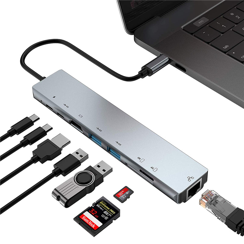 HUB HUB C TYPE-C - HDMI LAN 2x USB 2x TYPE-C