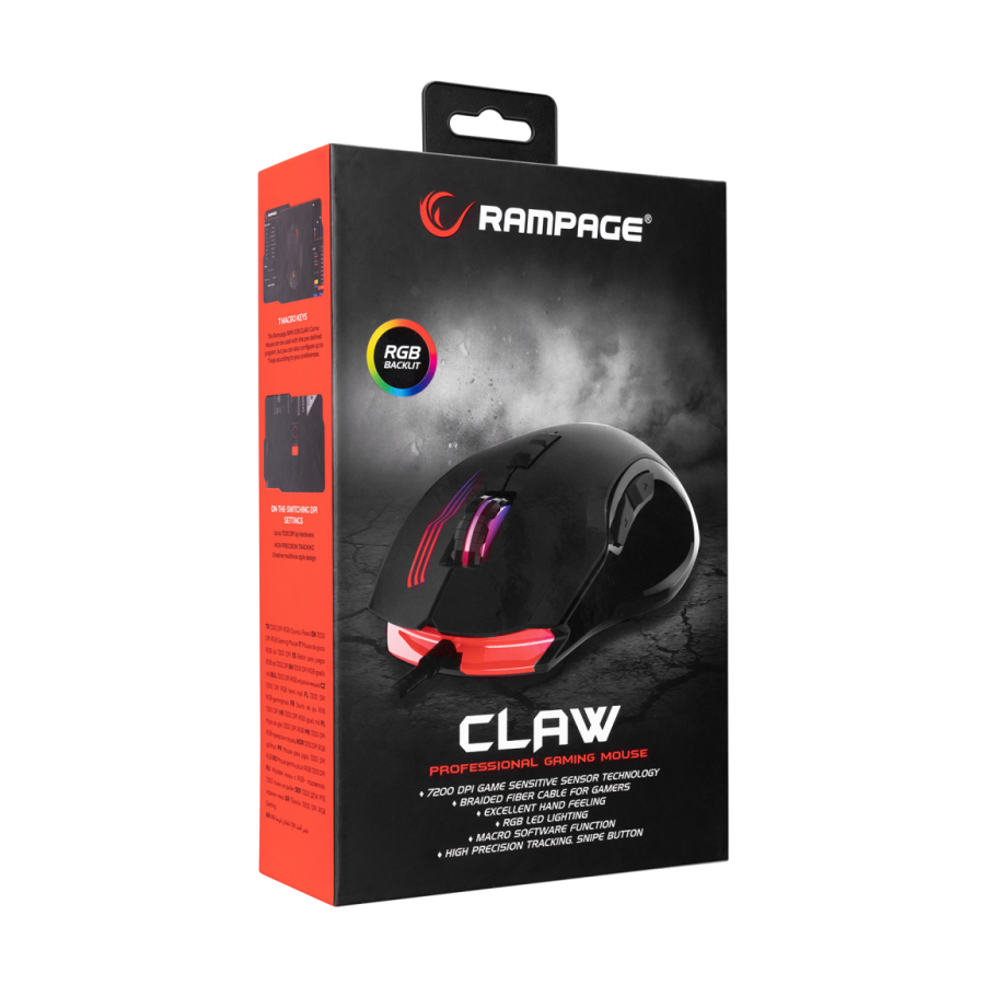 Gaming Miš Rampage SMX-G38 CLAW USB RGB