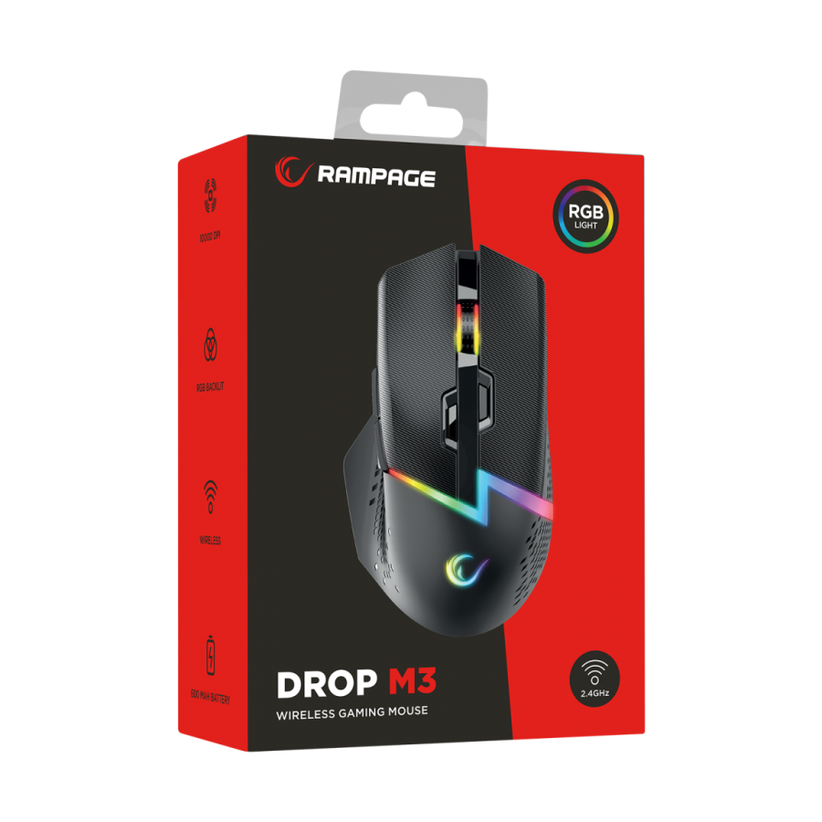 Gaming Miš Rampage Drop M3 Black RGB USB