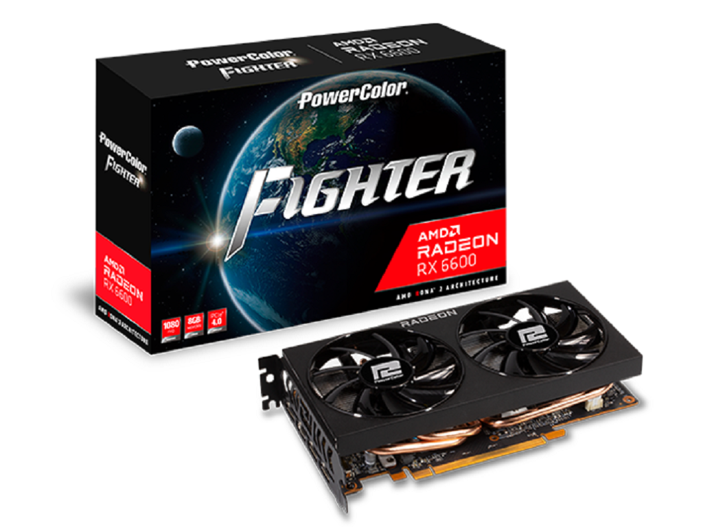 GPU Power Color Fighter AMD RX6600 RX 6600 8GB