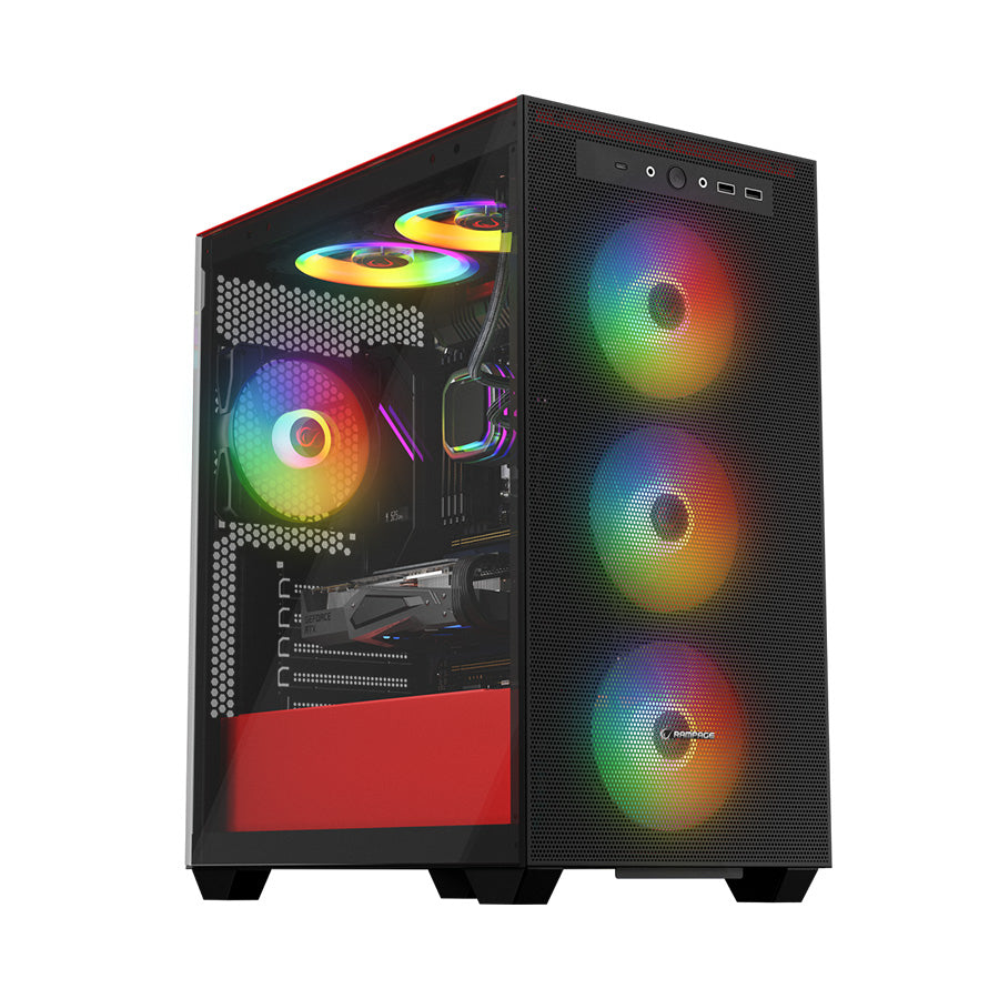 Kućište Case Rampage Blaze Mesh TG Black Midi