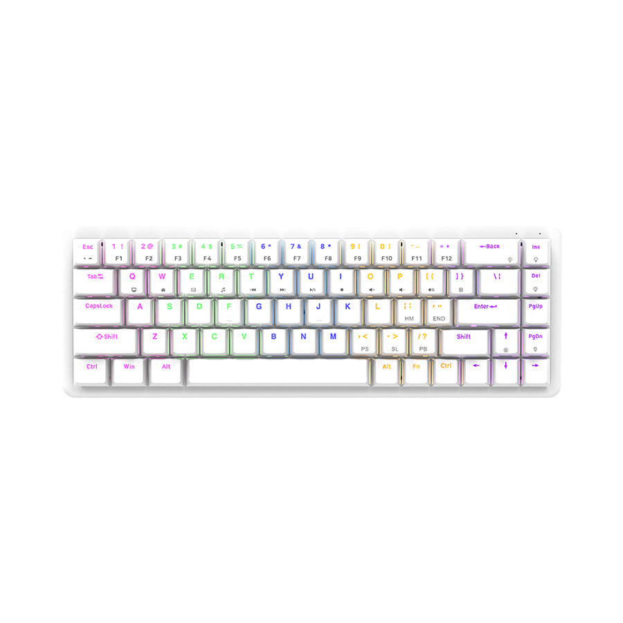 Tastatura Rampage Rebel White Mechanical Low US