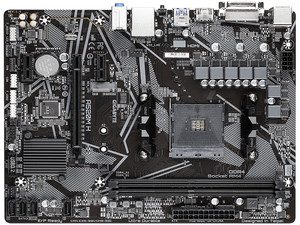 Matična ploča GIGABYTE A520M H AM4 AMD microATX