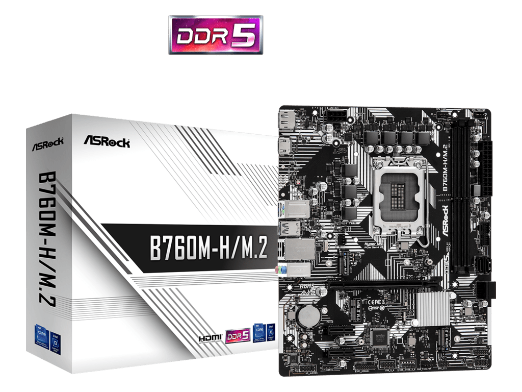 Matična Ploča AsRock B760M-H/M.2 LGA1700 DDR5