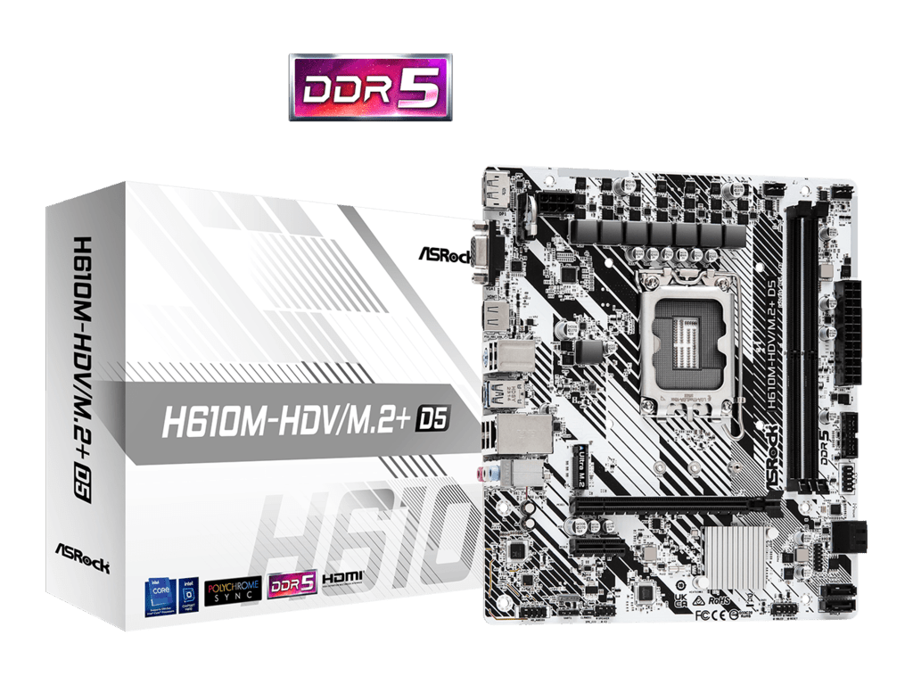 Matična Ploča AsRock H610M-HDV/M.2+ D5 LGA1700