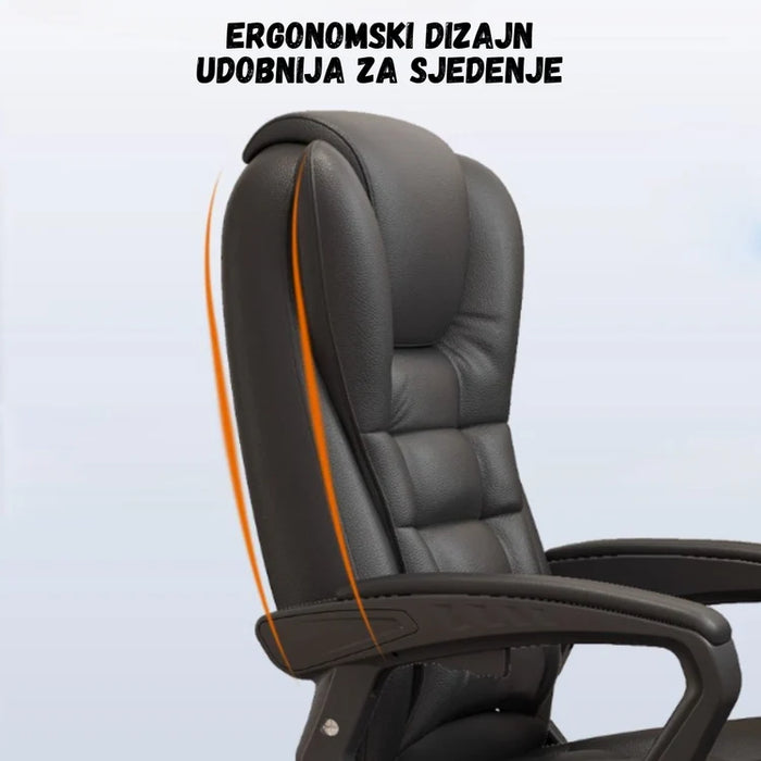 SET EOS KANCELARIJSKI STOL 100x60 BIJELI + MIRAGE KANCEALRIJSKA STOLICA YT-809 Platno Crna