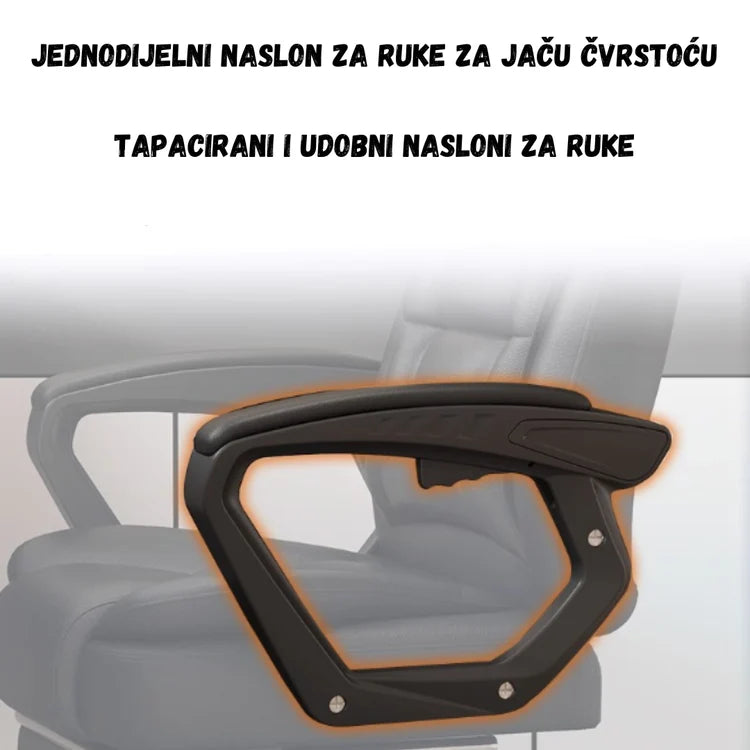 SET EOS KANCELARIJSKI STOL 100x60 BIJELI + MIRAGE KANCEALRIJSKA STOLICA YT-809 Platno Crna