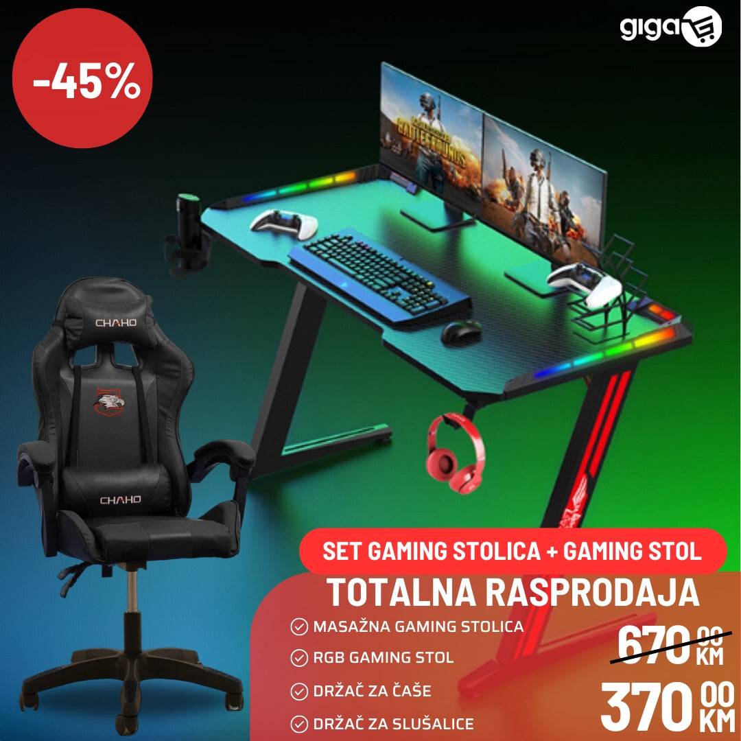 SET CHAHO GAMING STOLICA + GAMING STOL 140CM