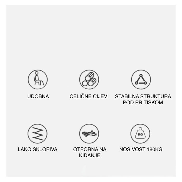 KAMPING COMBO - X2 MOON BEŽ KAMPING STOLICA + MALI STOL