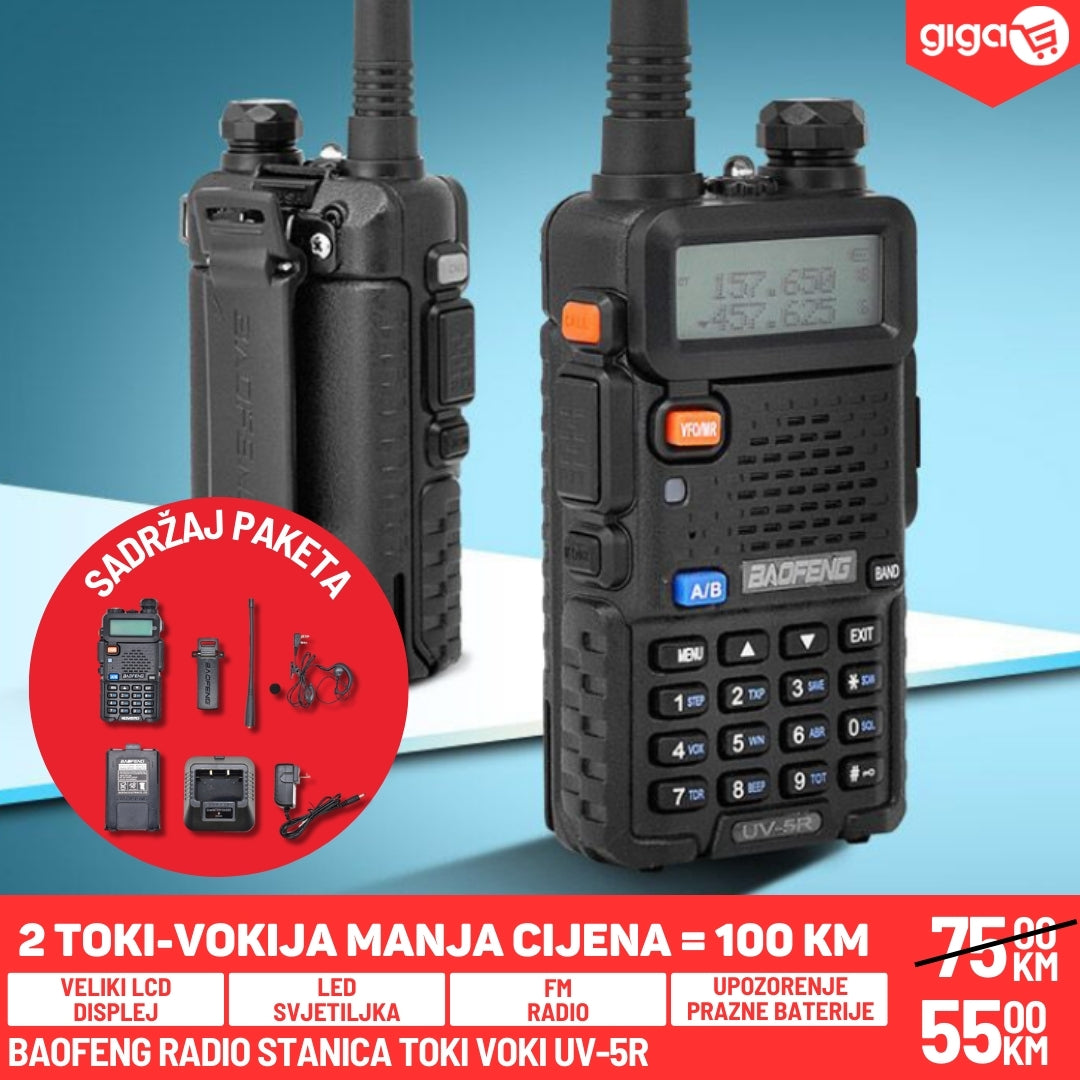 BAOFENG  RADIO STANICA TOKI VOKI UV-5R