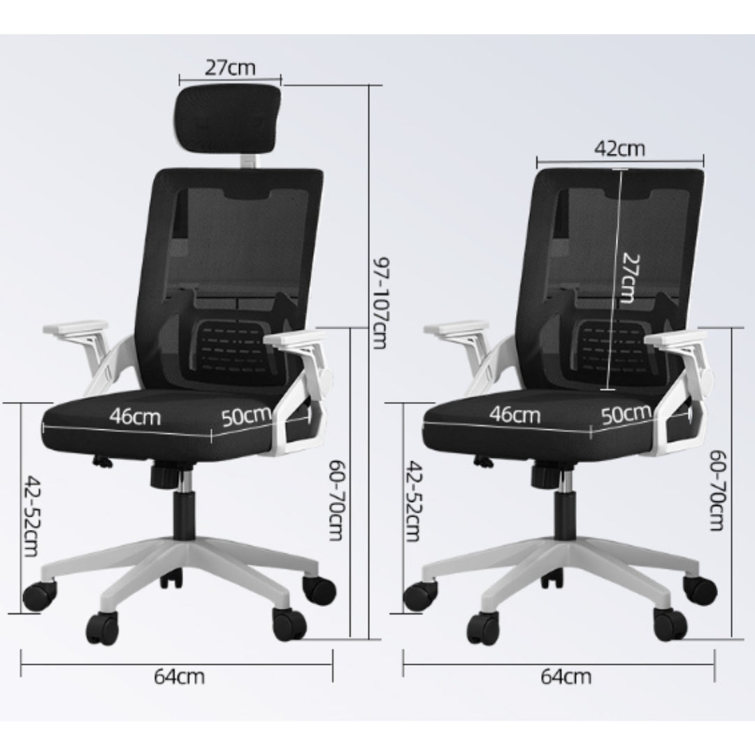 SET EOS KANCELARIJSKI RADNI STOL BIJELI + COMFORT ergonomska stolica YT-588 BIJELA-ROZA