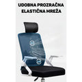 SET EOS KANCELARIJSKI RADNI STOL BIJELI + COMFORT ergonomska stolica YT-588 BIJELA-ROZA