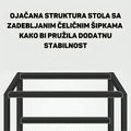 SET EOS KANCELARIJSKI RADNI STOL BIJELI + COMFORT ergonomska stolica YT-588 BIJELA-ROZA