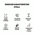 SET EOS KANCELARIJSKI RADNI STOL BIJELI + COMFORT ergonomska stolica YT-588 BIJELA-ROZA