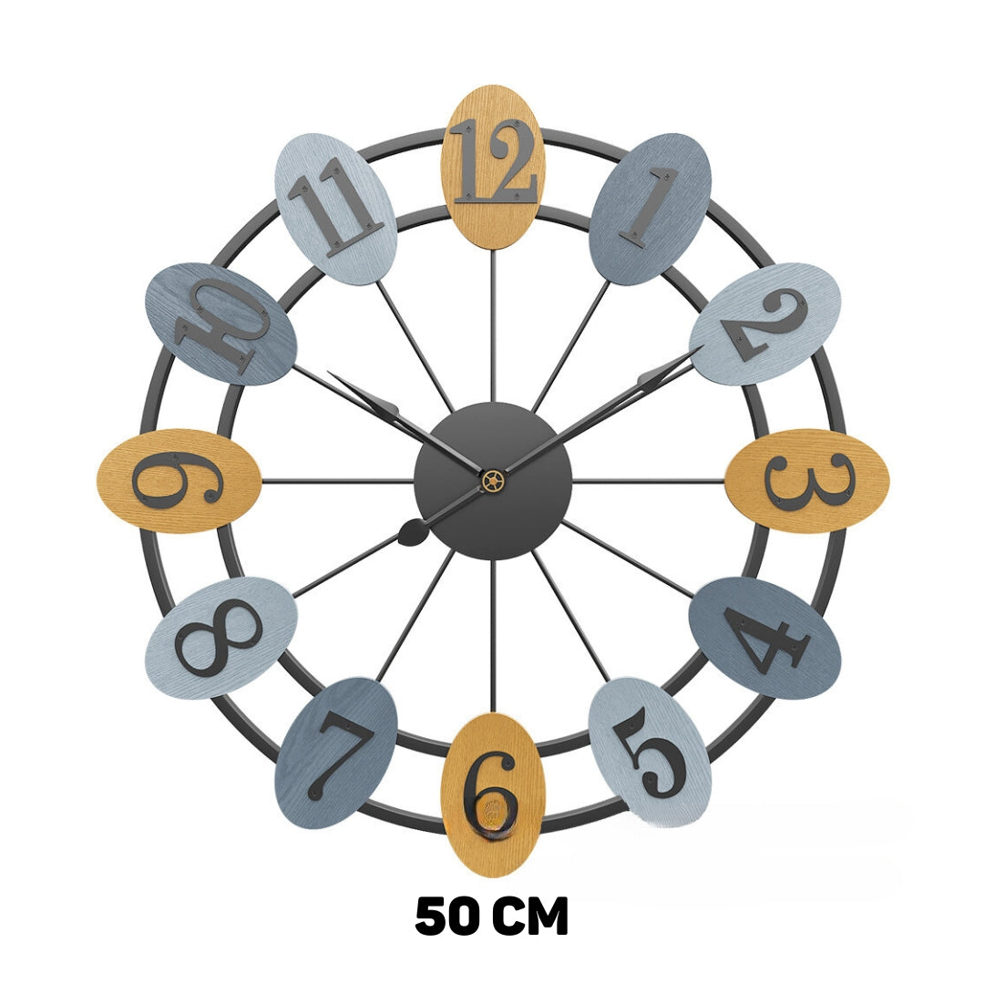 REALM DEKORATIVNI ZIDNI SAT 50 CM CRNI