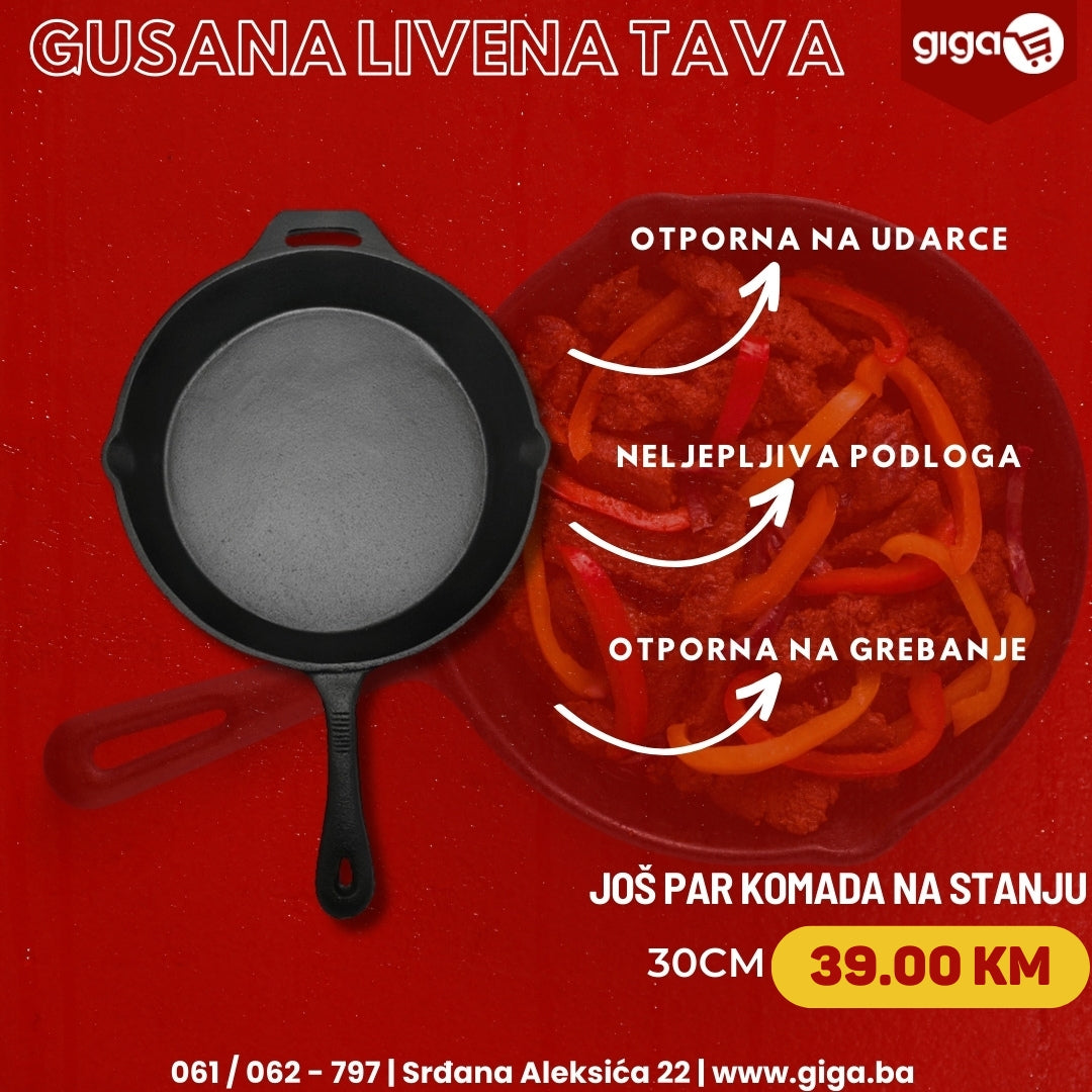 GUSANA LIVENA TAVA TIGANJ TUCANA 30CM