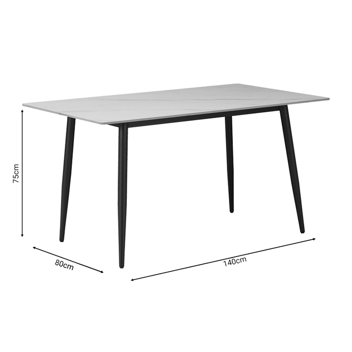 MERCADO TRPEZARIJSKI STOL BIJELI STO 140x80