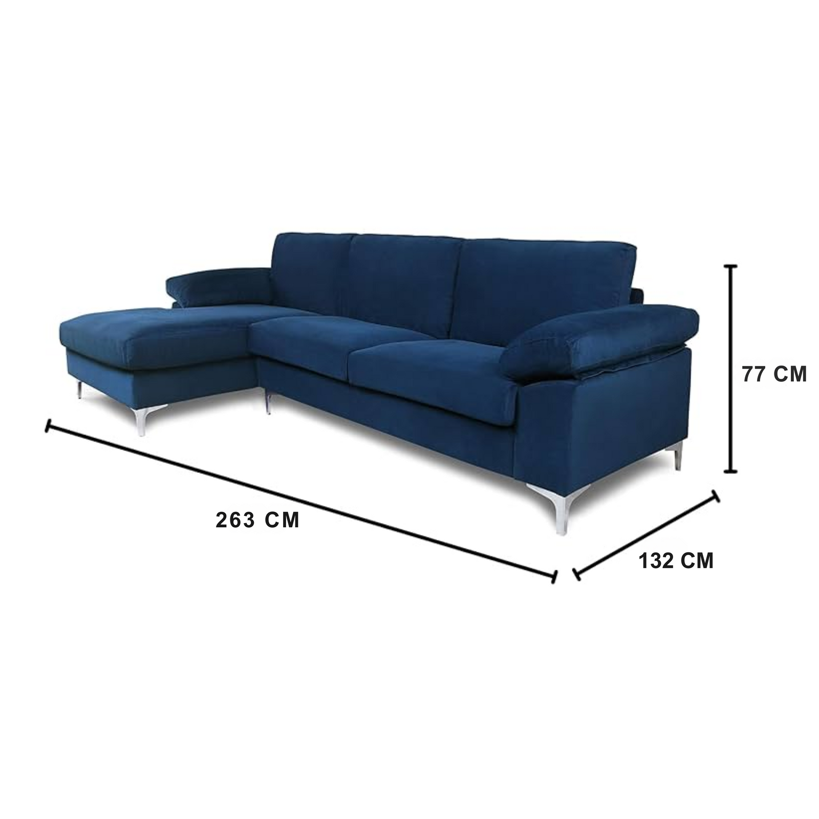 KAVEAH UGAONA GARNITURA SOFA PLAVA