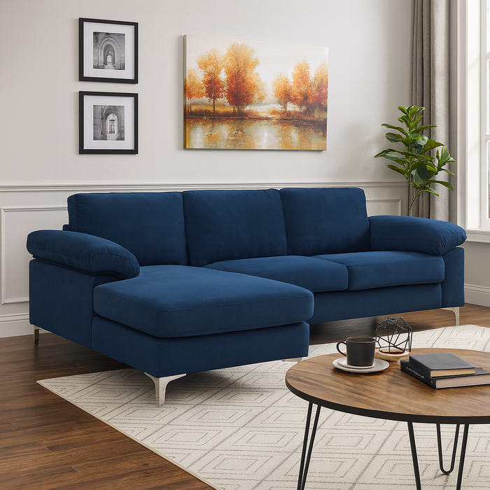 KAVEAH UGAONA GARNITURA SOFA PLAVA