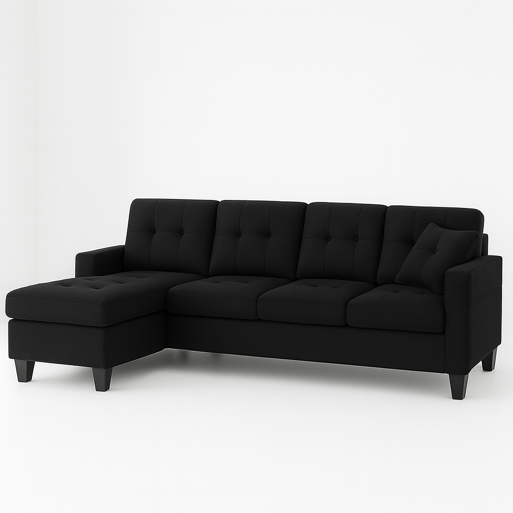 TAPLEY UGAONA GARNITURA SOFA CRNA