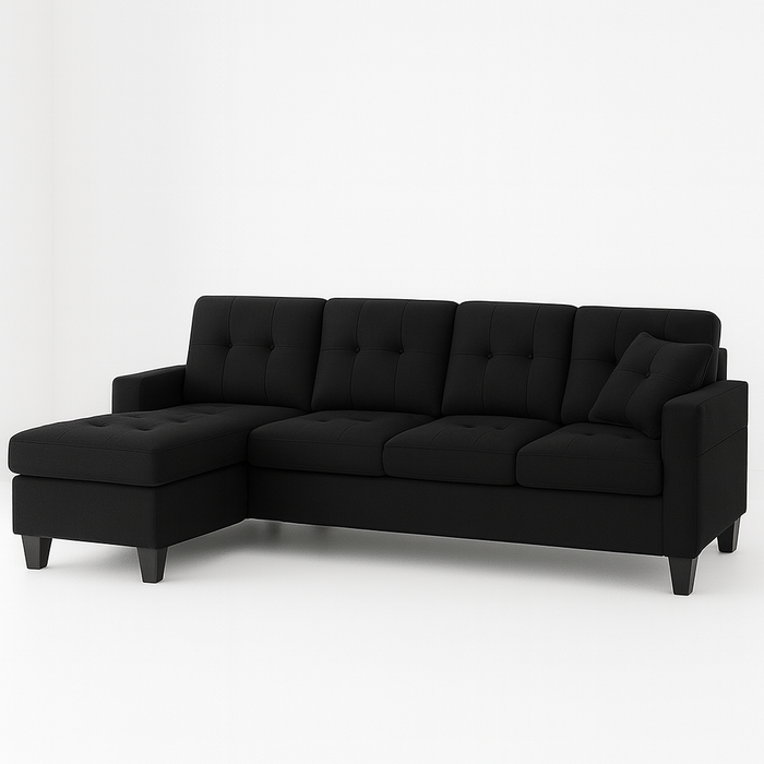 TAPLEY UGAONA GARNITURA SOFA CRNA