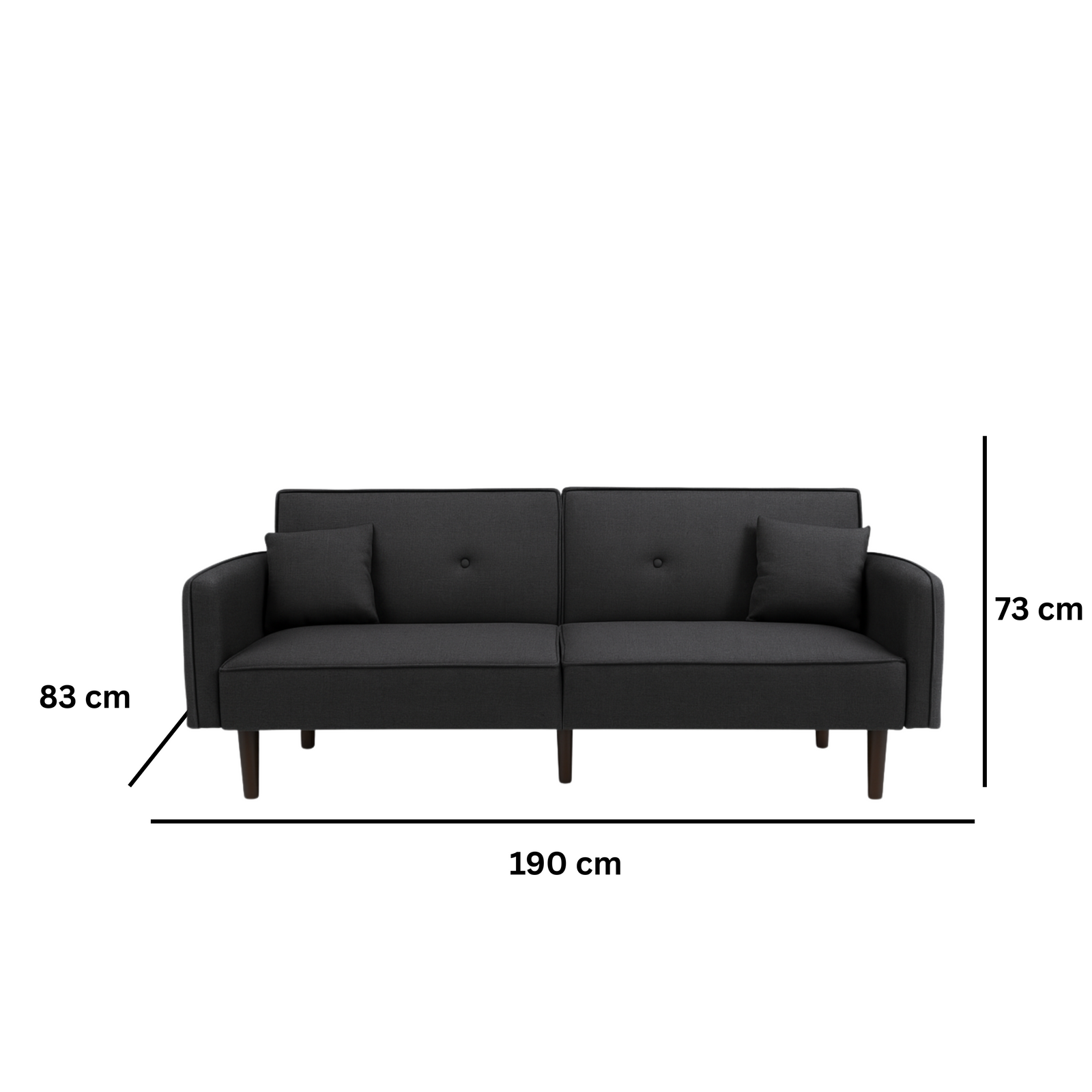 CASPIAN DVOSJED SOFA CRNA