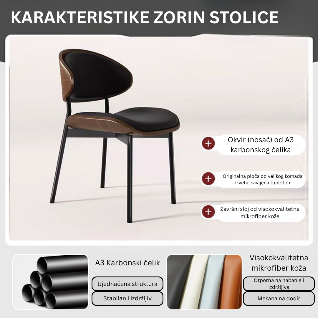 ZORIN TRPEZARIJSKA STOLICA X078 BIJELA