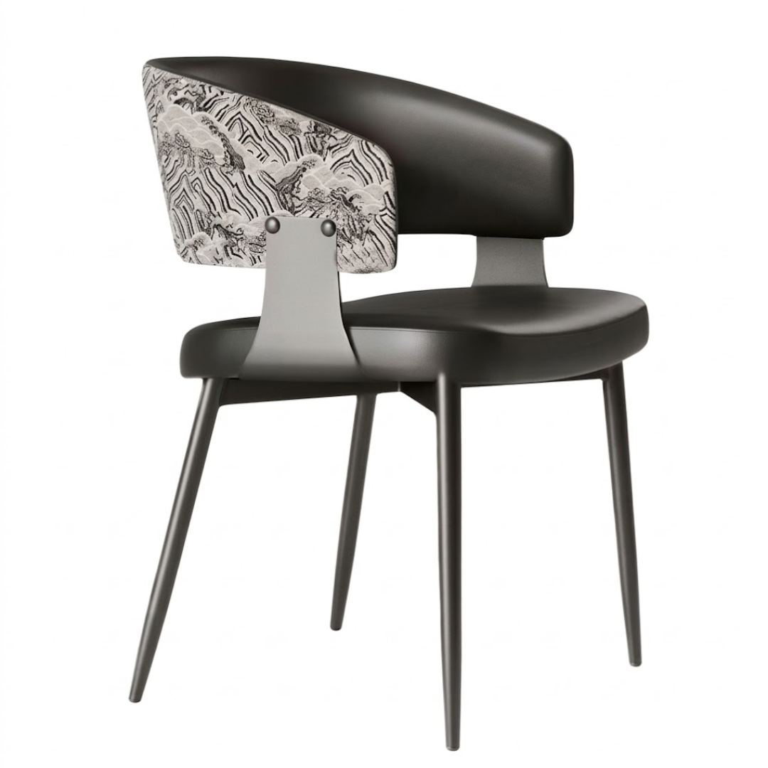 ARVEN TRPEZARIJSKA STOLICA BIJELO-CRNA X075