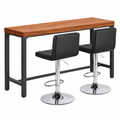 PONTE BARSKI SET – STOL 120 CM + 2 AXORA CRNE STOLICE