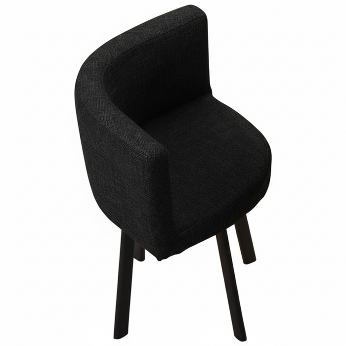 SKAYA SET 4X CRNA STOLICA PLATNO + CRNI STOL